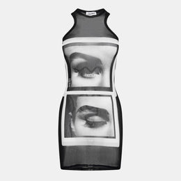 Eyes Lips Mini Dress