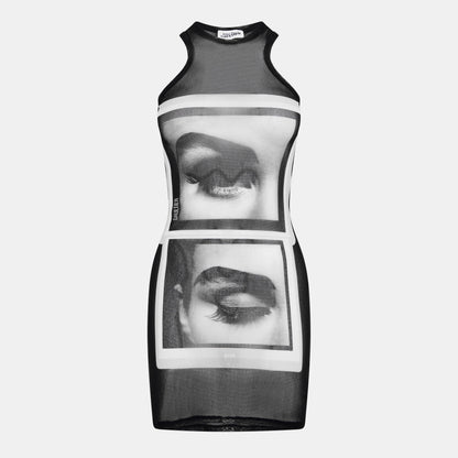 Eyes Lips Mini Dress