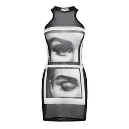 Eyes Lips Mini Dress