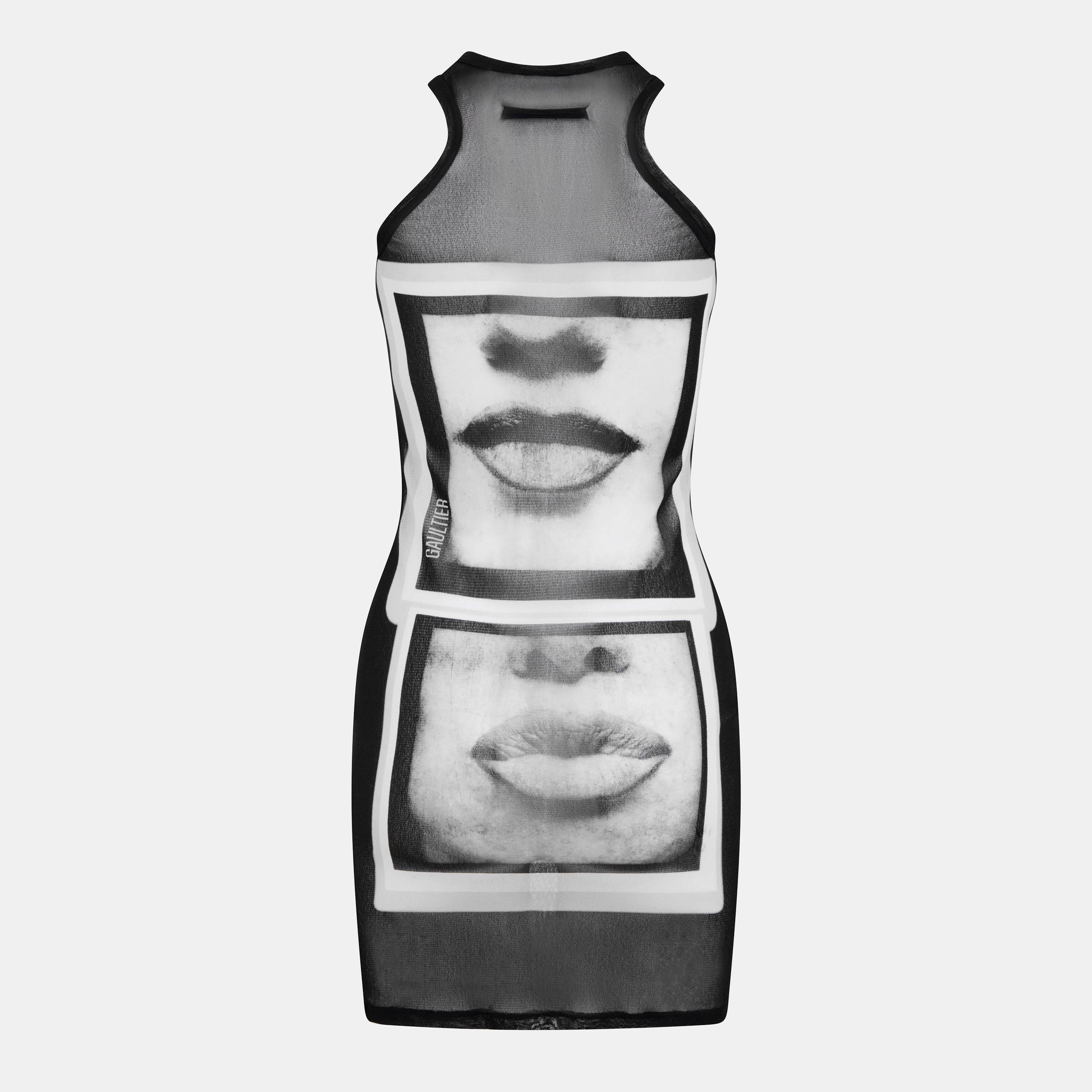 Eyes Lips Mini Dress