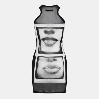 Eyes Lips Mini Dress