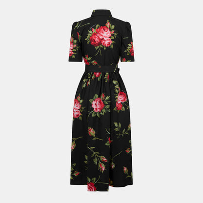 Collar Long Maxi Dress