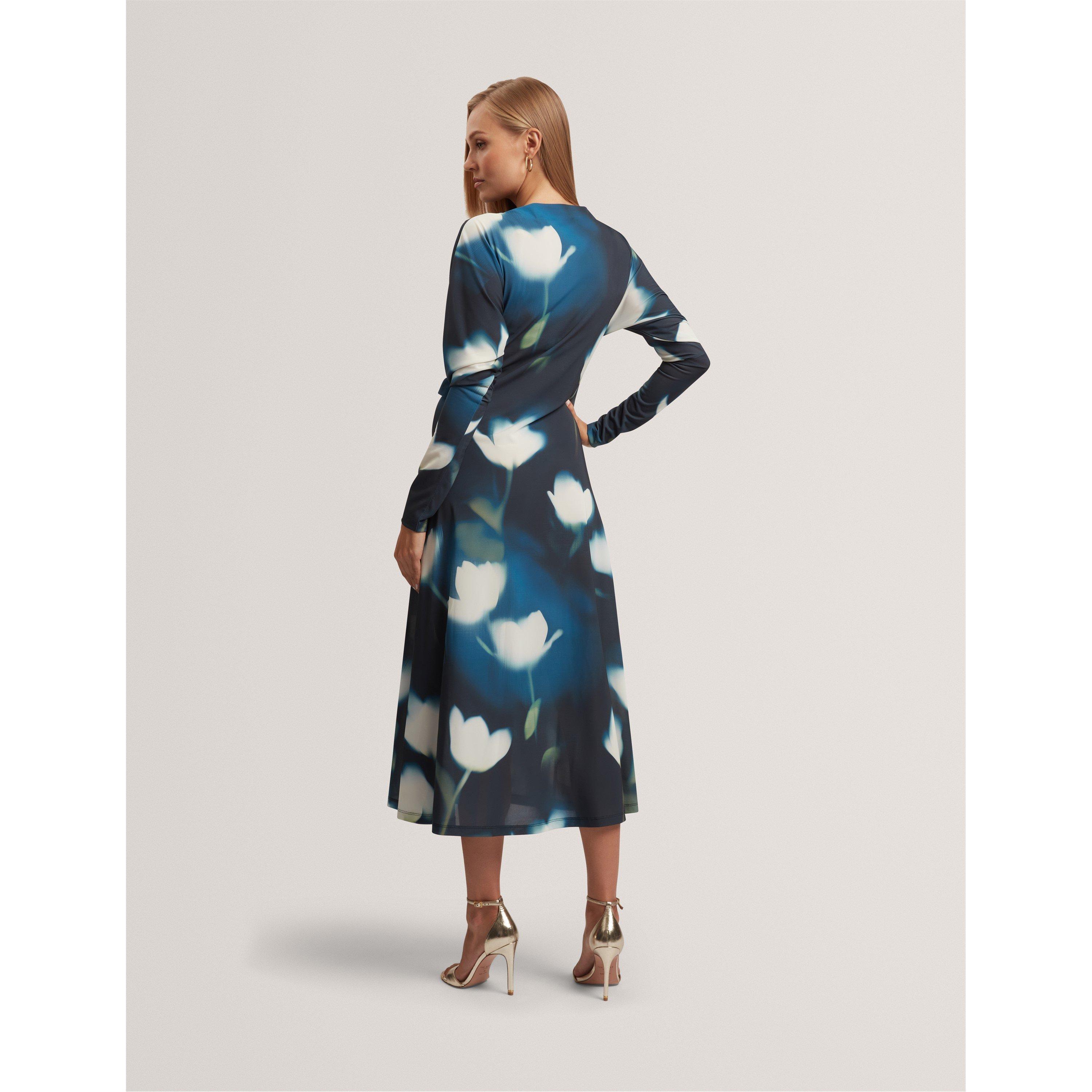 Print Wrap Dress