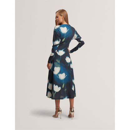 Print Wrap Dress