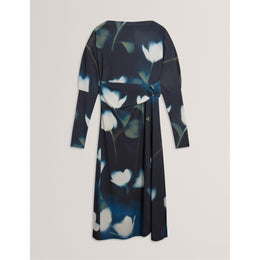 Print Wrap Dress