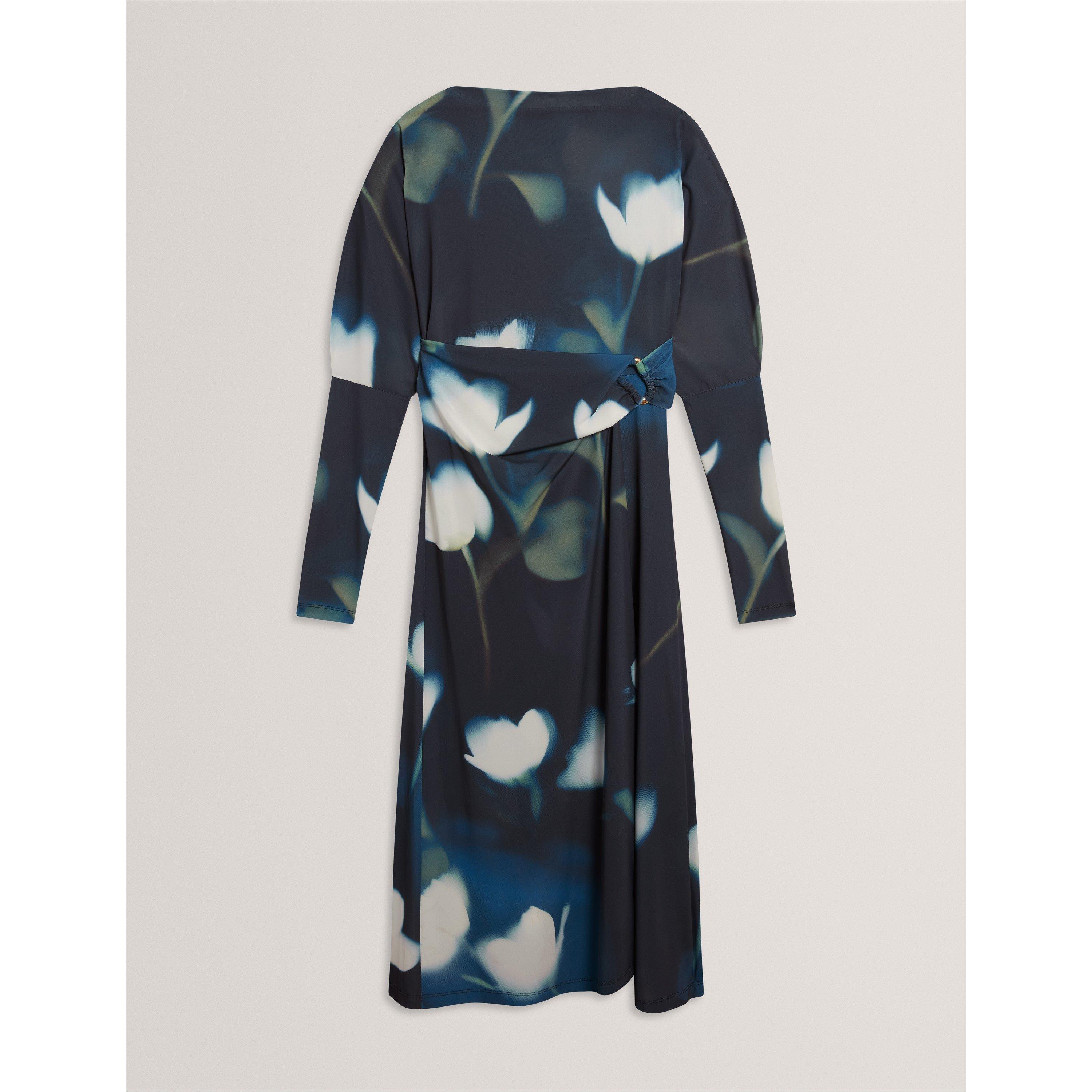 Print Wrap Dress
