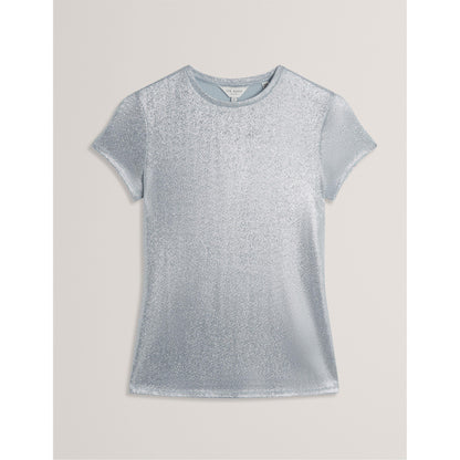 Metallic Short Sleeve Slim Fit T-Shirt