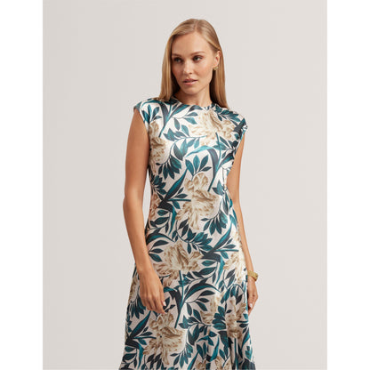 Print Sleeveless Tea Dress