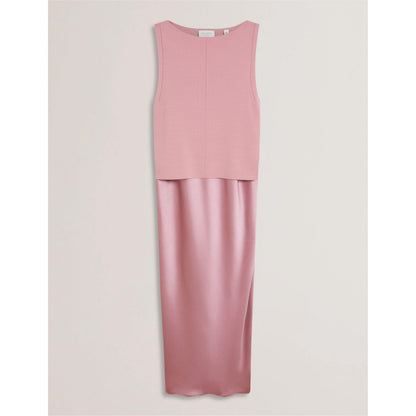 Knitted Satin Slip Dress
