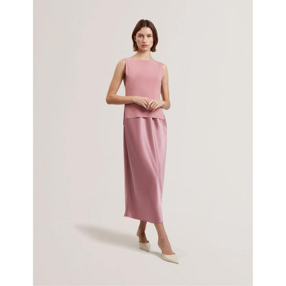 Knitted Satin Slip Dress