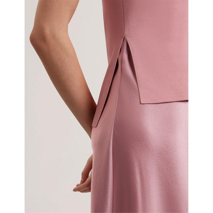 Knitted Satin Slip Dress