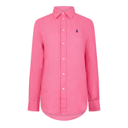 Linen Long Sleeve Oxford Shirt