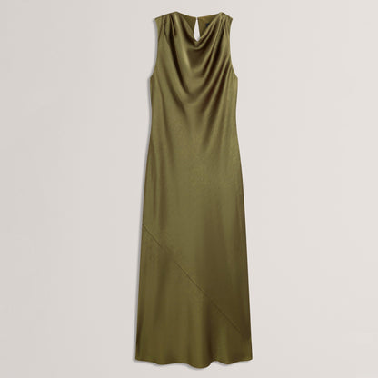 Ted Baker Sleeveless Cowl Neck Satin Midi Dress