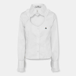 Viv Frill Short Sleeve Plain Shirt