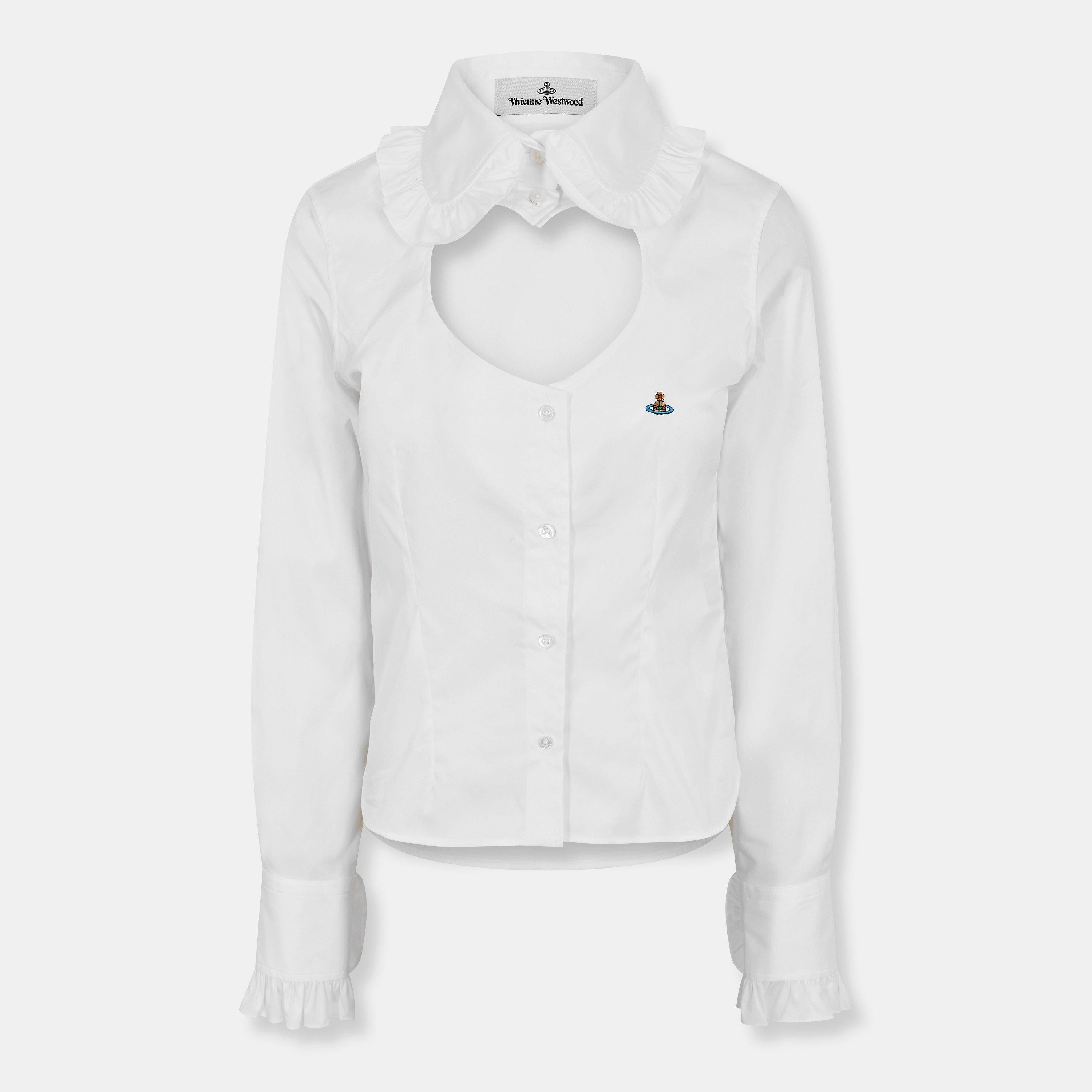 Viv Frill Short Sleeve Plain Shirt