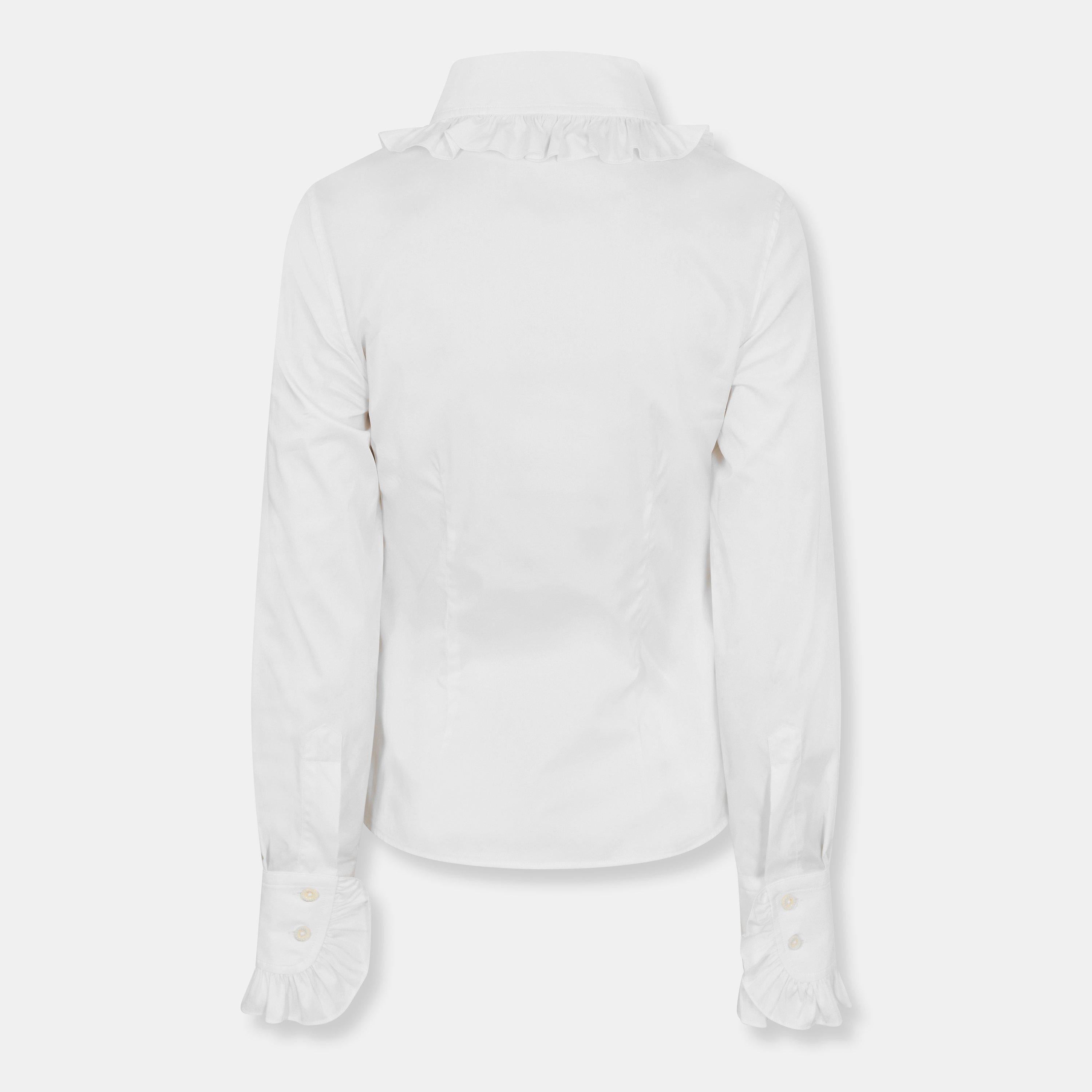 Viv Frill Short Sleeve Plain Shirt