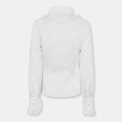 Viv Frill Short Sleeve Plain Shirt
