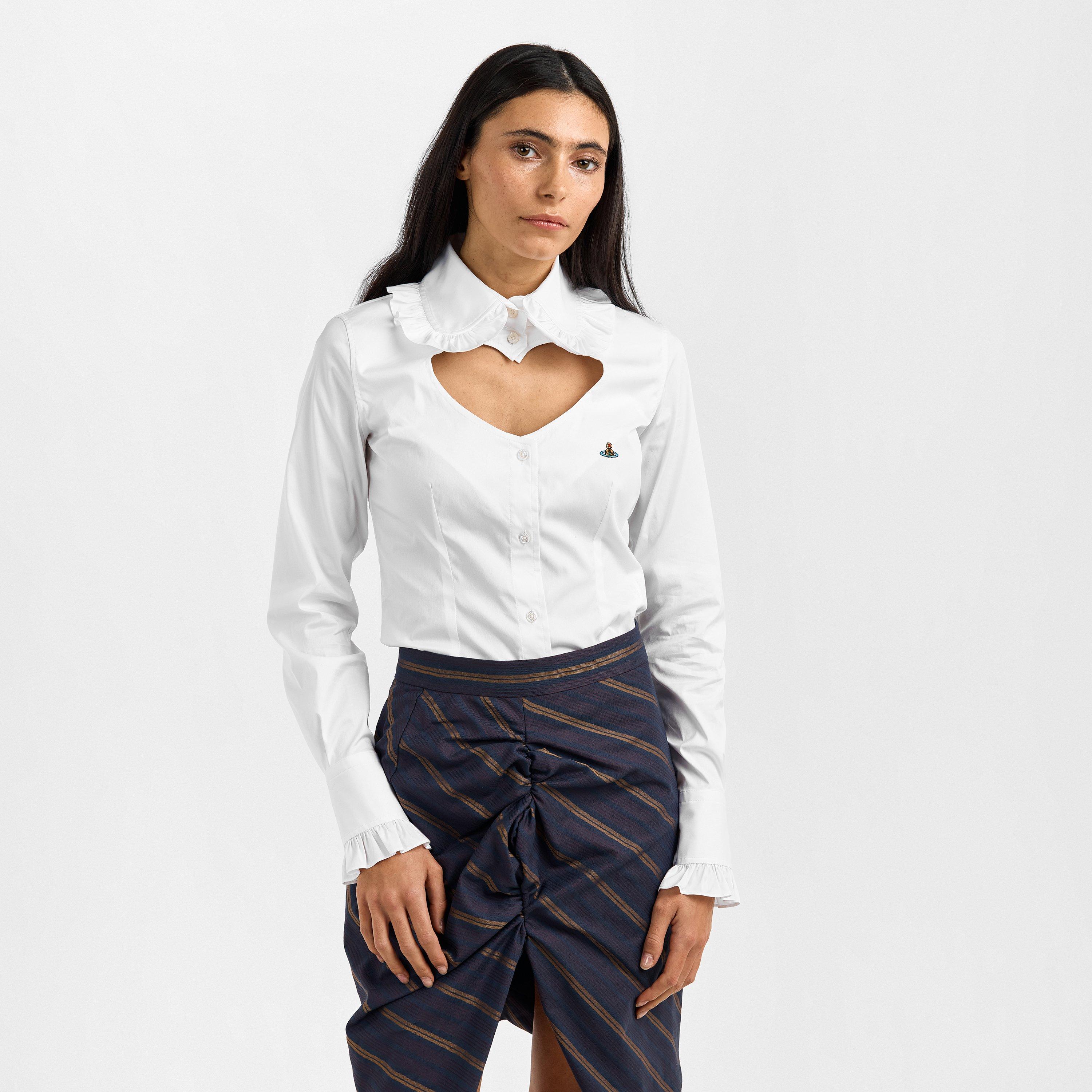 Viv Frill Short Sleeve Plain Shirt