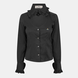 Viv Frill Short Sleeve Plain Shirt