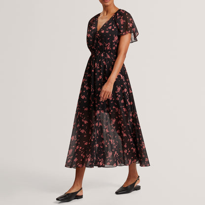Ted Baker Print Midi Dress
