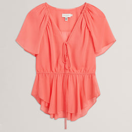 Ted Baker Soft Woven Peplum Top