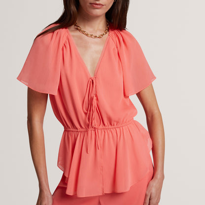 Ted Baker Soft Woven Peplum Top