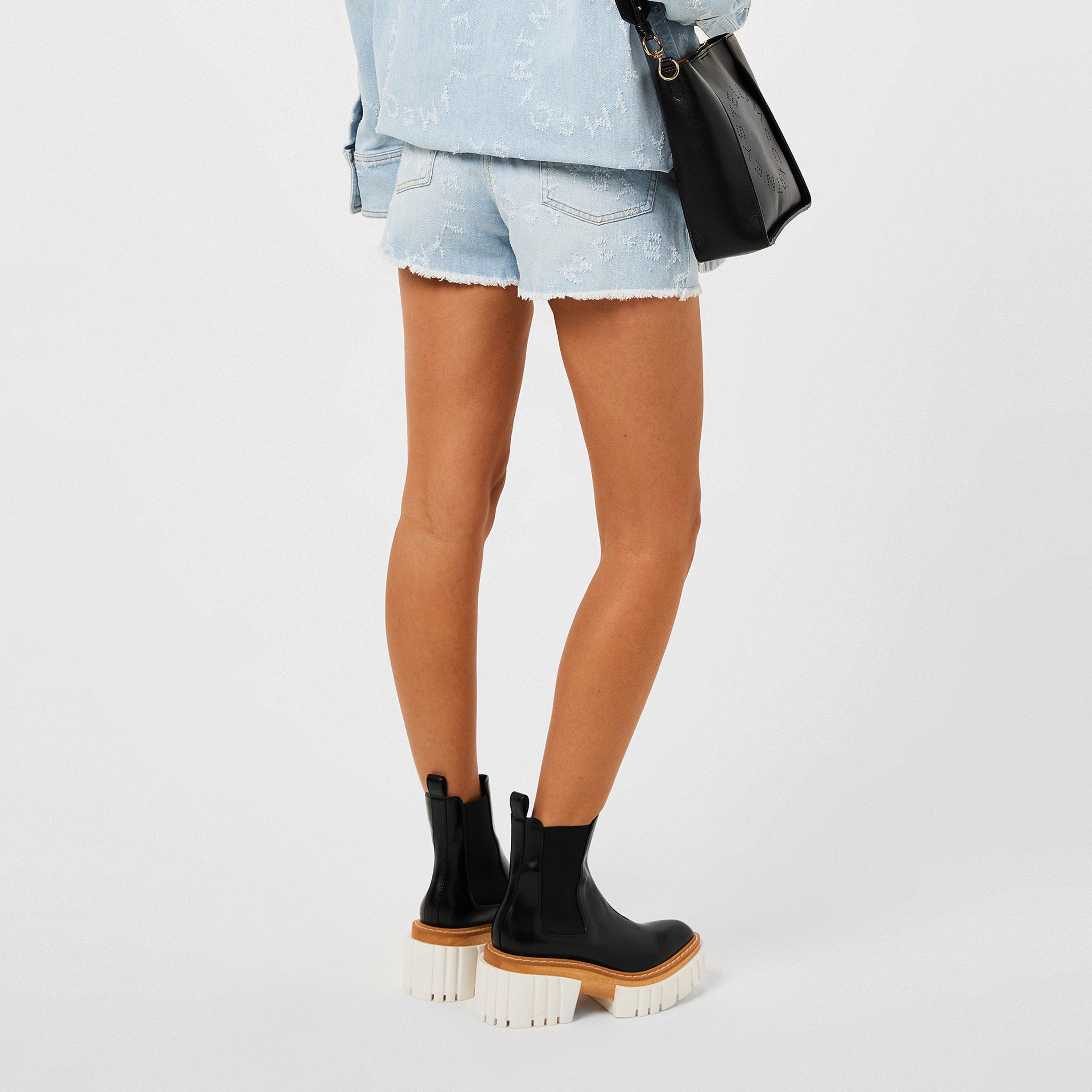 Logo Denim Shorts