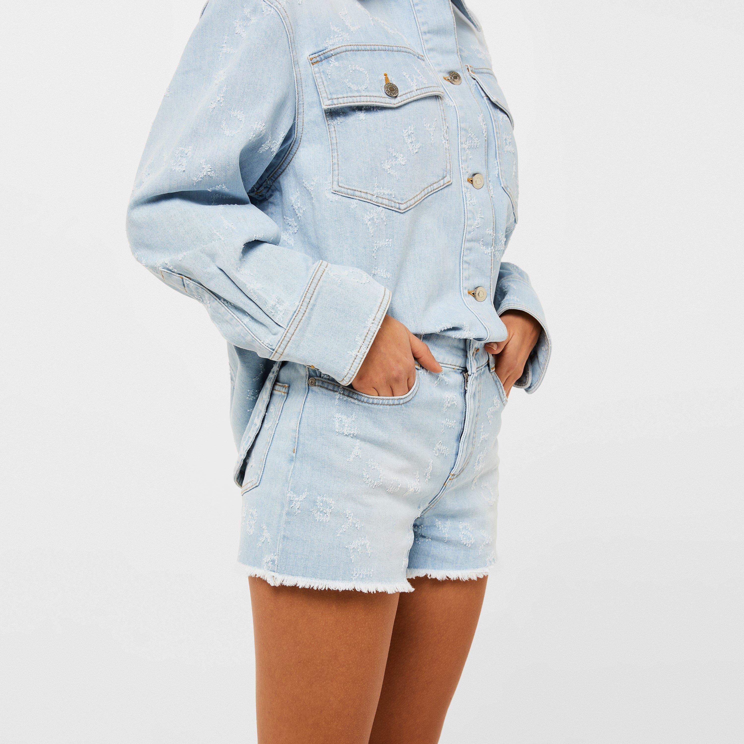 Logo Denim Shorts