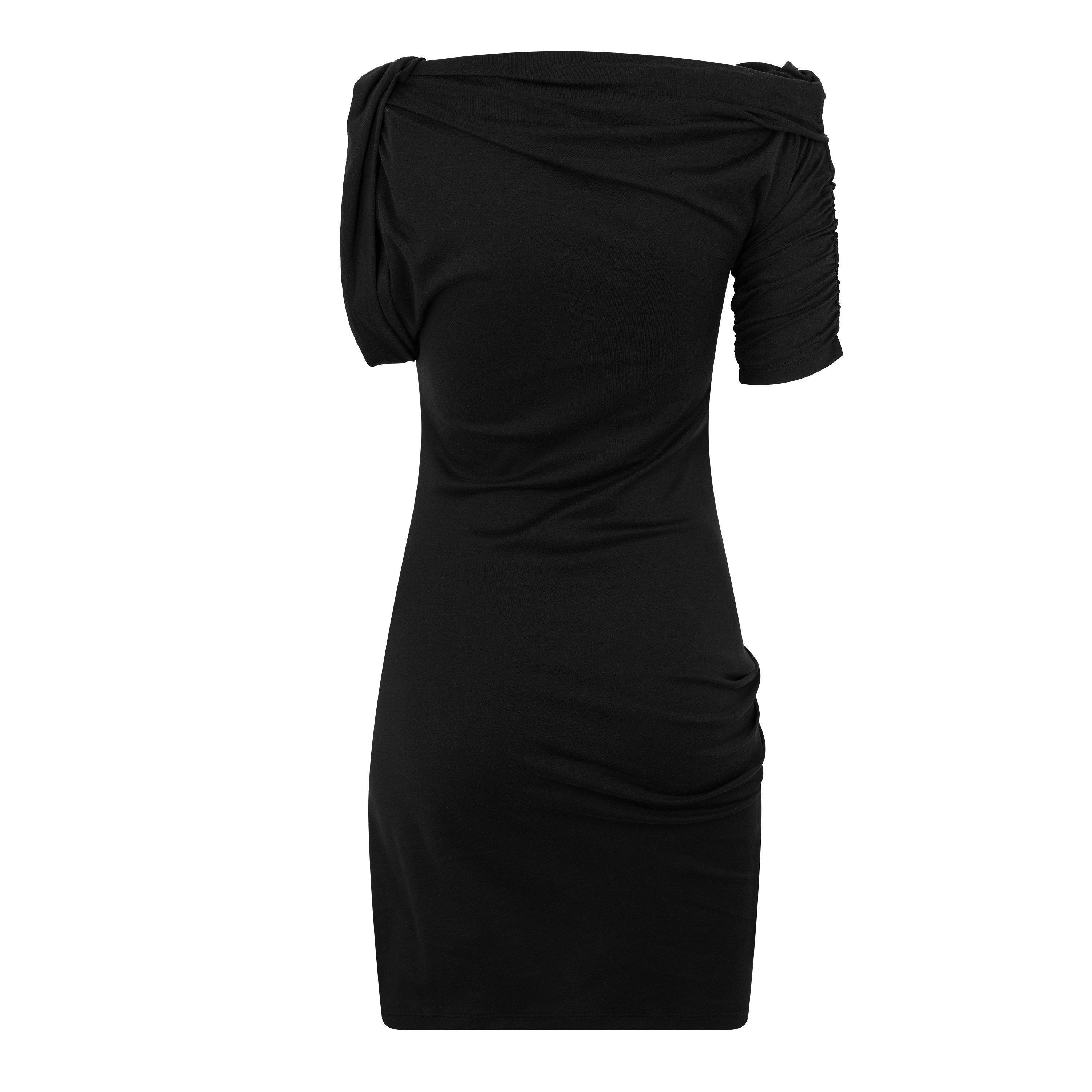 Jacquard Drape Mini Dress