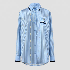 Horsebit Striped Cotton Shirt