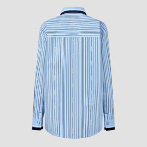 Horsebit Striped Cotton Shirt