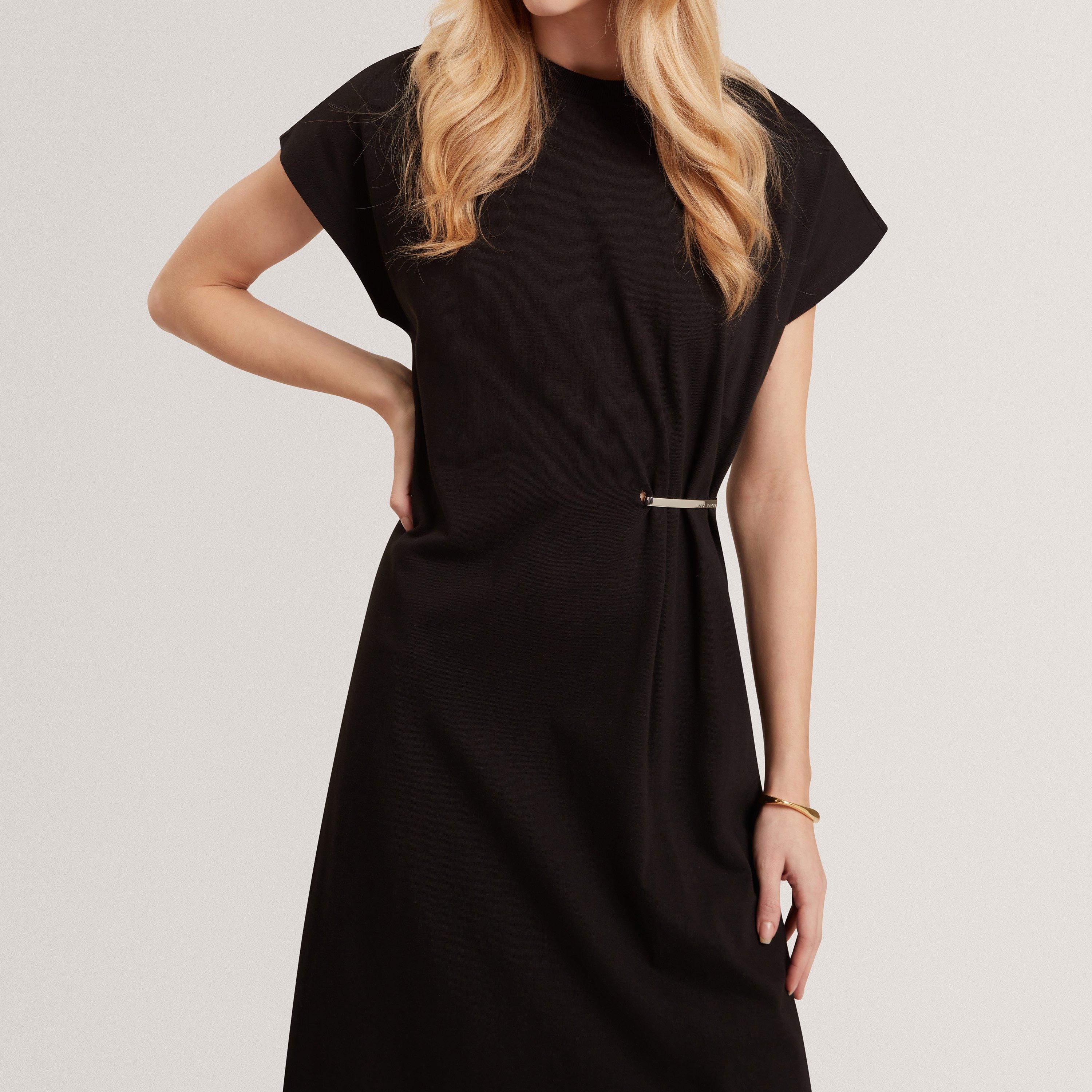 Metal Trim T-Shirt Dress