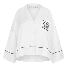 Satin Pyjama Crop Shirt