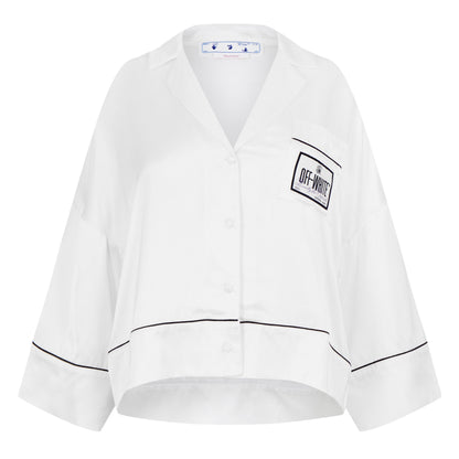 Satin Pyjama Crop Shirt