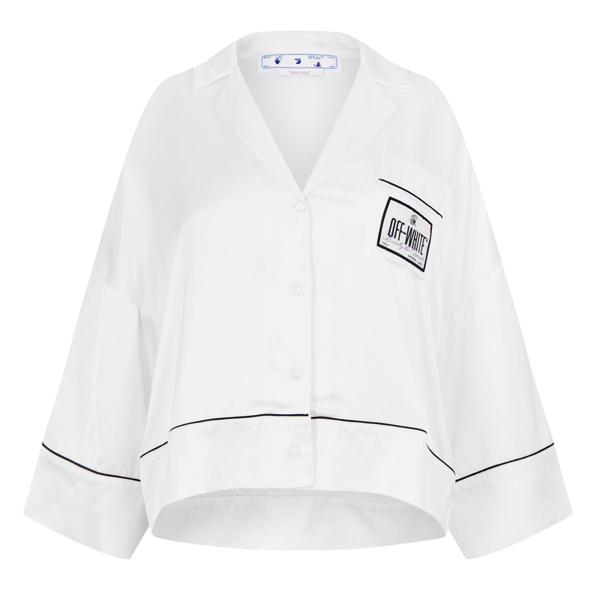 Satin Pyjama Crop Shirt