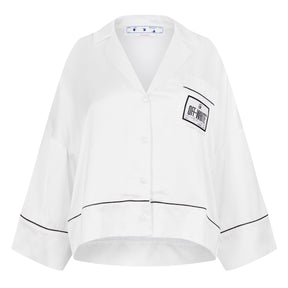 Satin Pyjama Crop Shirt