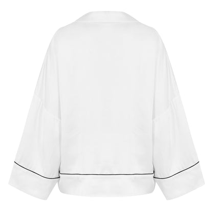 Satin Pyjama Crop Shirt