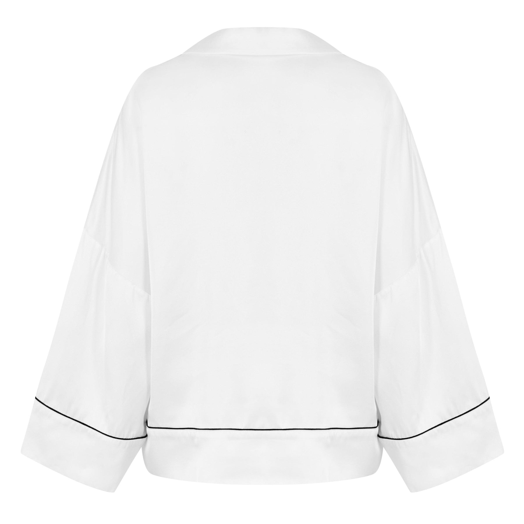 Satin Pyjama Crop Shirt