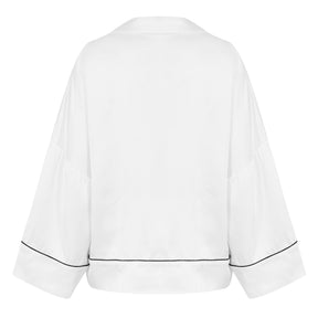 Satin Pyjama Crop Shirt