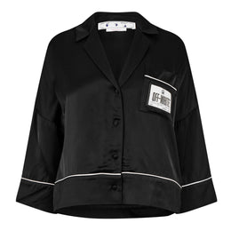 Satin Pyjama Crop Shirt