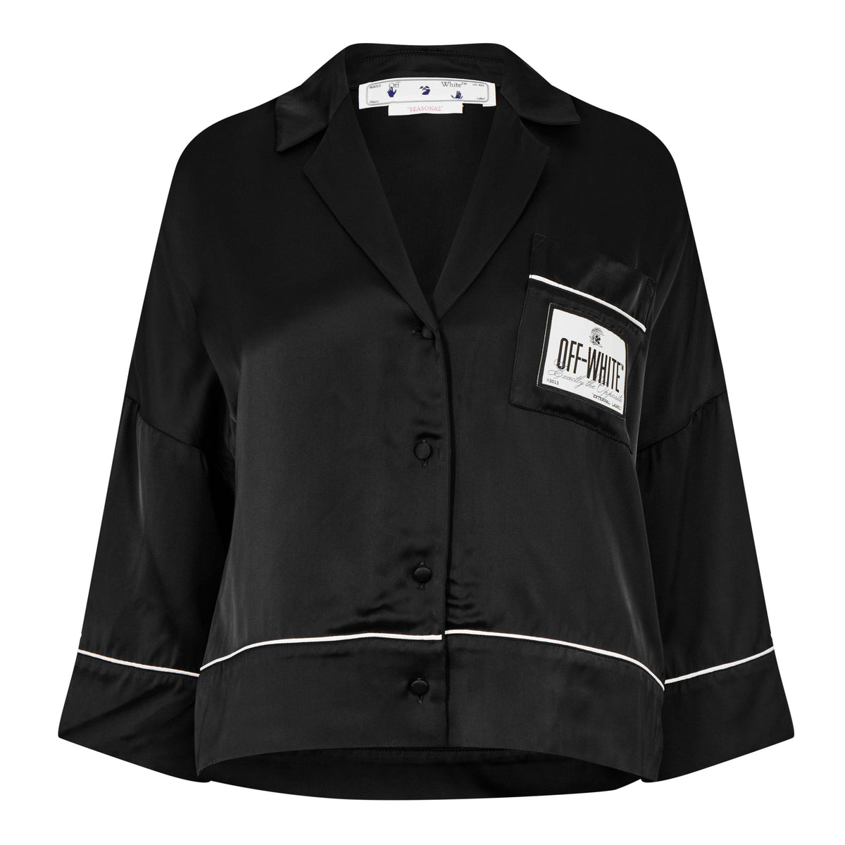 Satin Pyjama Crop Shirt
