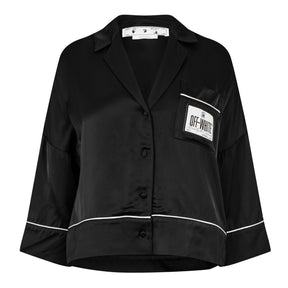 Satin Pyjama Crop Shirt