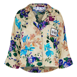 Satin Pyjama Crop Shirt