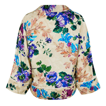 Satin Pyjama Crop Shirt