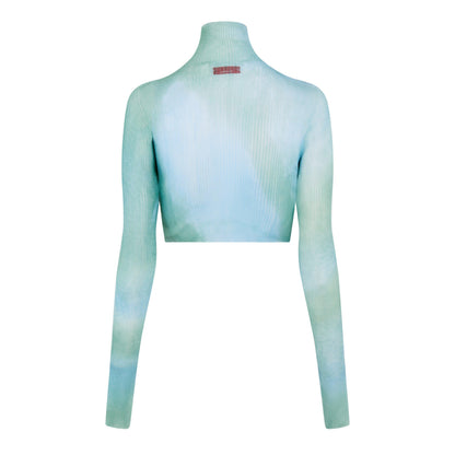 Women's Tie Dye Long-sleeve Turtle Neck T-Shirt