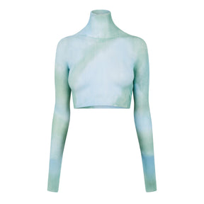Women's Tie Dye Long-sleeve Turtle Neck T-Shirt