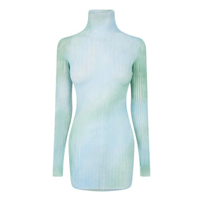 Women's Tie Dye Long-sleeve Mini Dress, Tie Dye Design