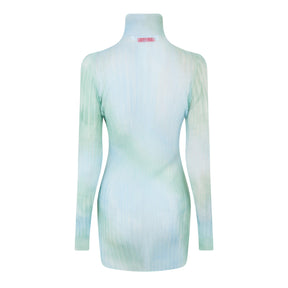 Women's Tie Dye Long-sleeve Mini Dress, Tie Dye Design