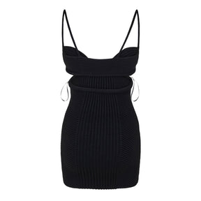 Cut Out Rib Mini Dress