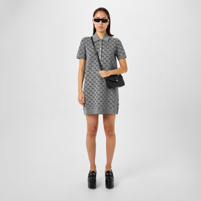 Women's Jacquard Wool Polo Dress